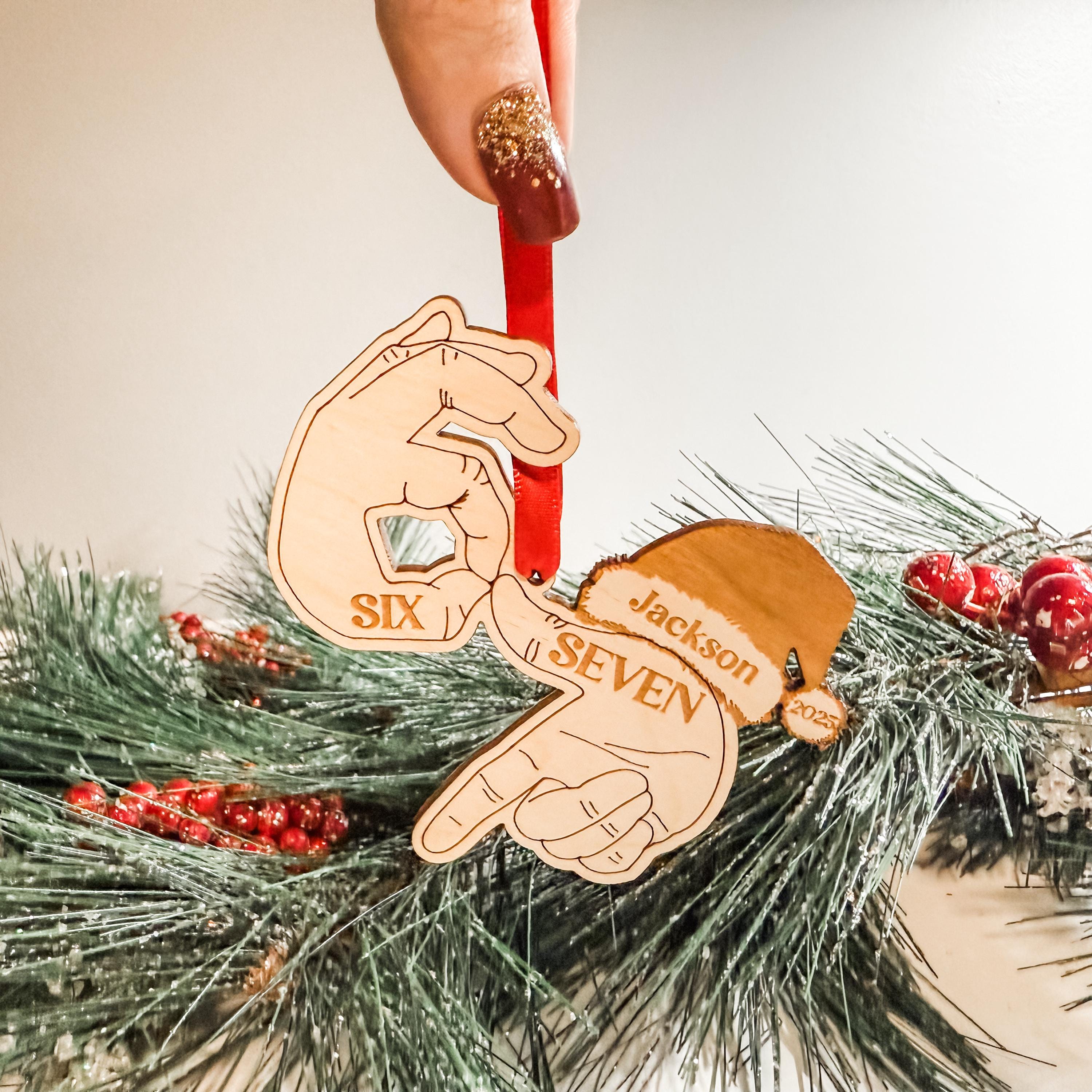 Viral 67 Ornament, Six Seven Ornament, Personalized Ornament,Gift For Teen,Funny Teen Gift, Grandkid Gift, Gen Alpha Humor, 67 Meme Ornament