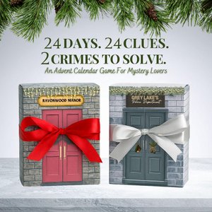 Mystery Advent Calendar Detective Stories Game Set 24 Days, Unique Christmas Gift for Mystery Lovers