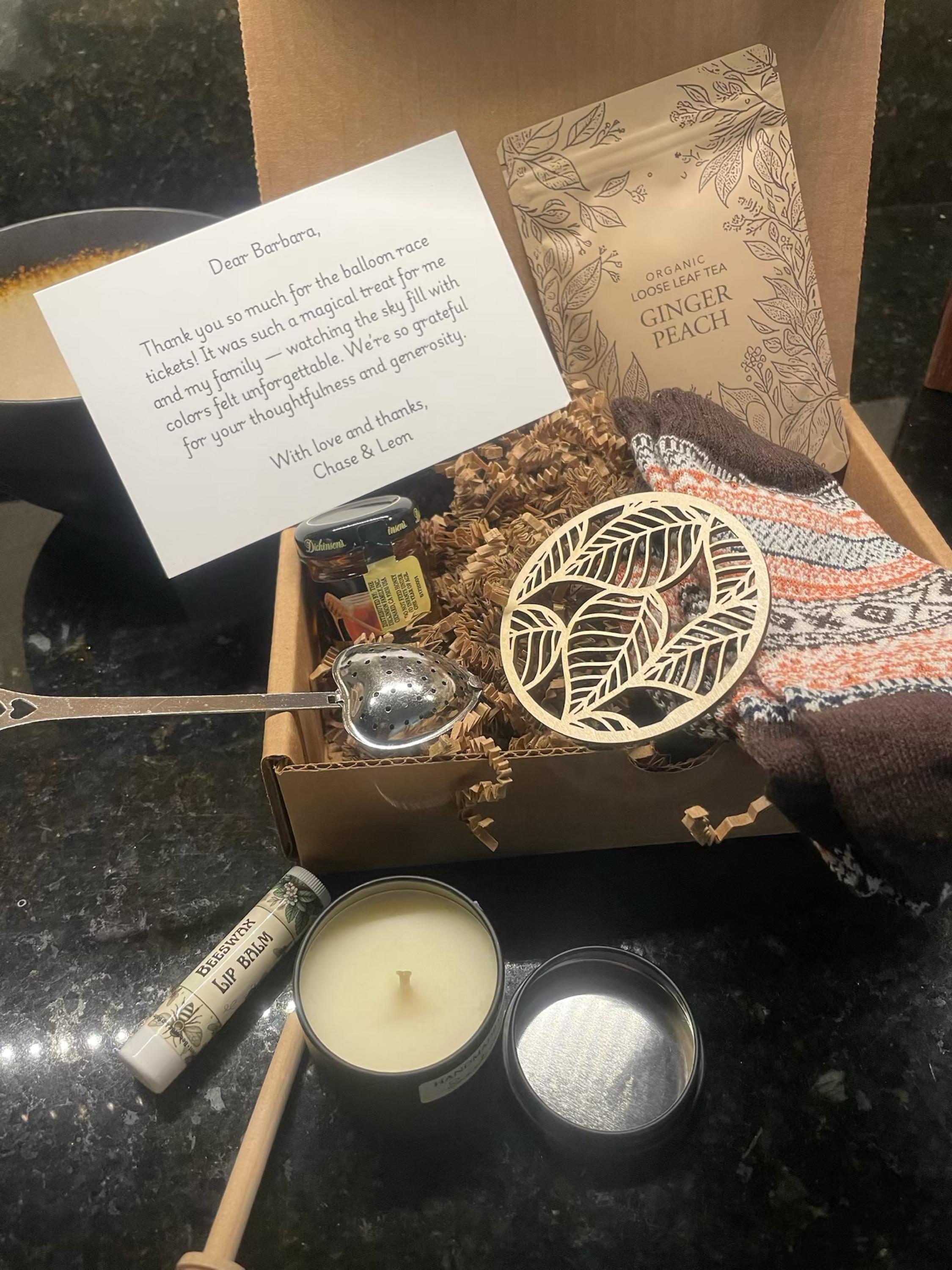 Thank You Gift Basket, Thank You Gifts for Women, Thank You Gift Box For Friend, Thank You Gift Coworker Spa Gift Basket,  tea gift box