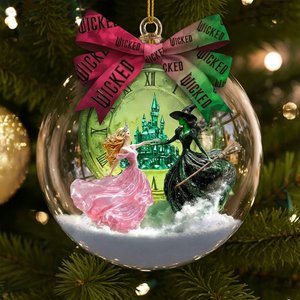 Wicked For Good Bestie Acrylic Ornament, Glinda And Elphaba Best Friend Gift, Changed For Good, The Girl in the Bubble Gift, Pink Witch