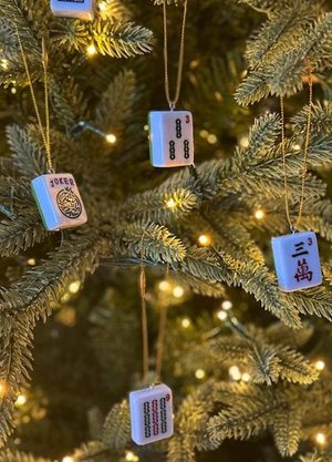 (Set of 6 Pcs)Mahjong Ornaments  - Unique Decorative Pieces for Game Lovers