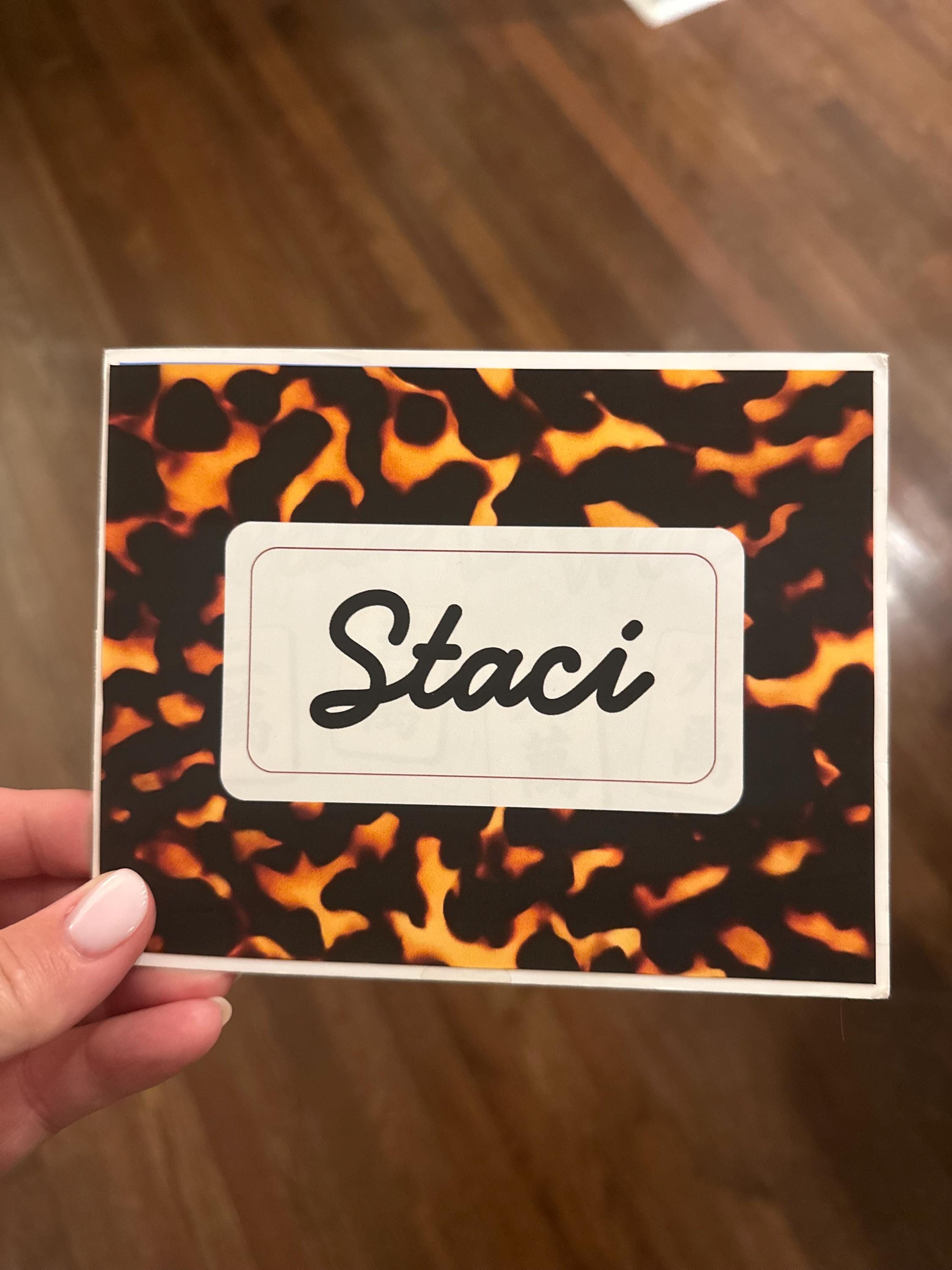 Personalized National Mahjong League Card Sticker: Custom Monogram or Name Decal, Decorative Mahj Card Cover