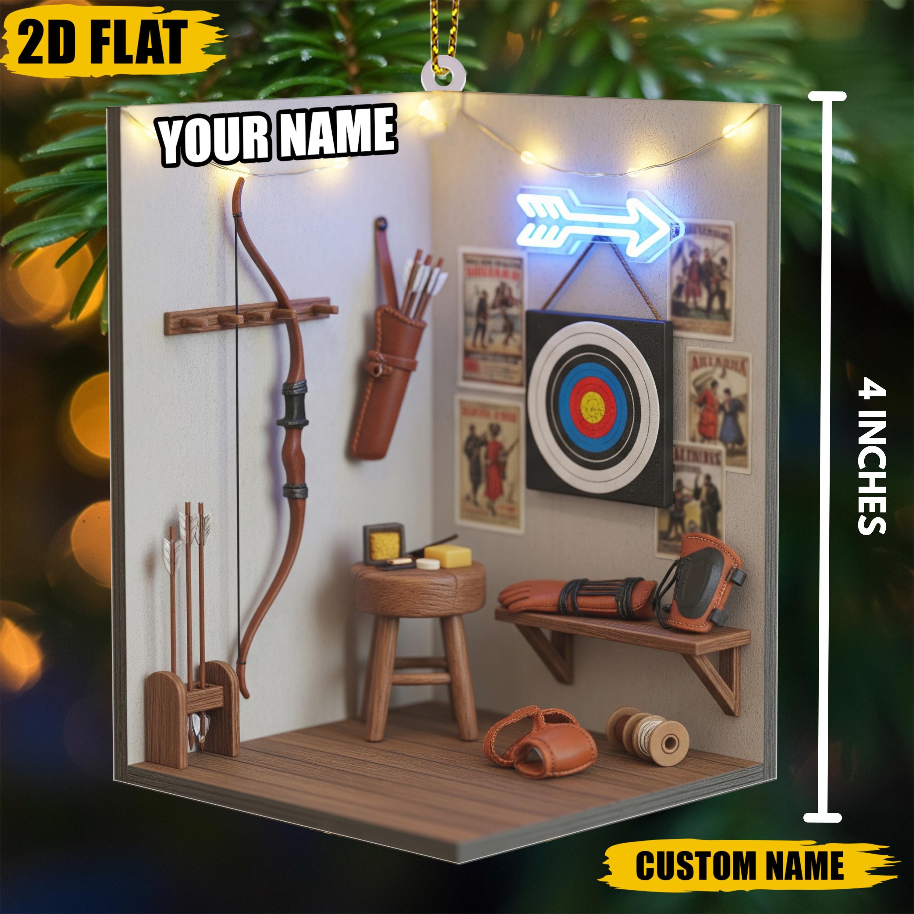 Personalized Badminton Ornament 2025, 2D Flat Custom Name Gift for Player, Badminton Room Christmas Tree Decoration, Sports Keepsake