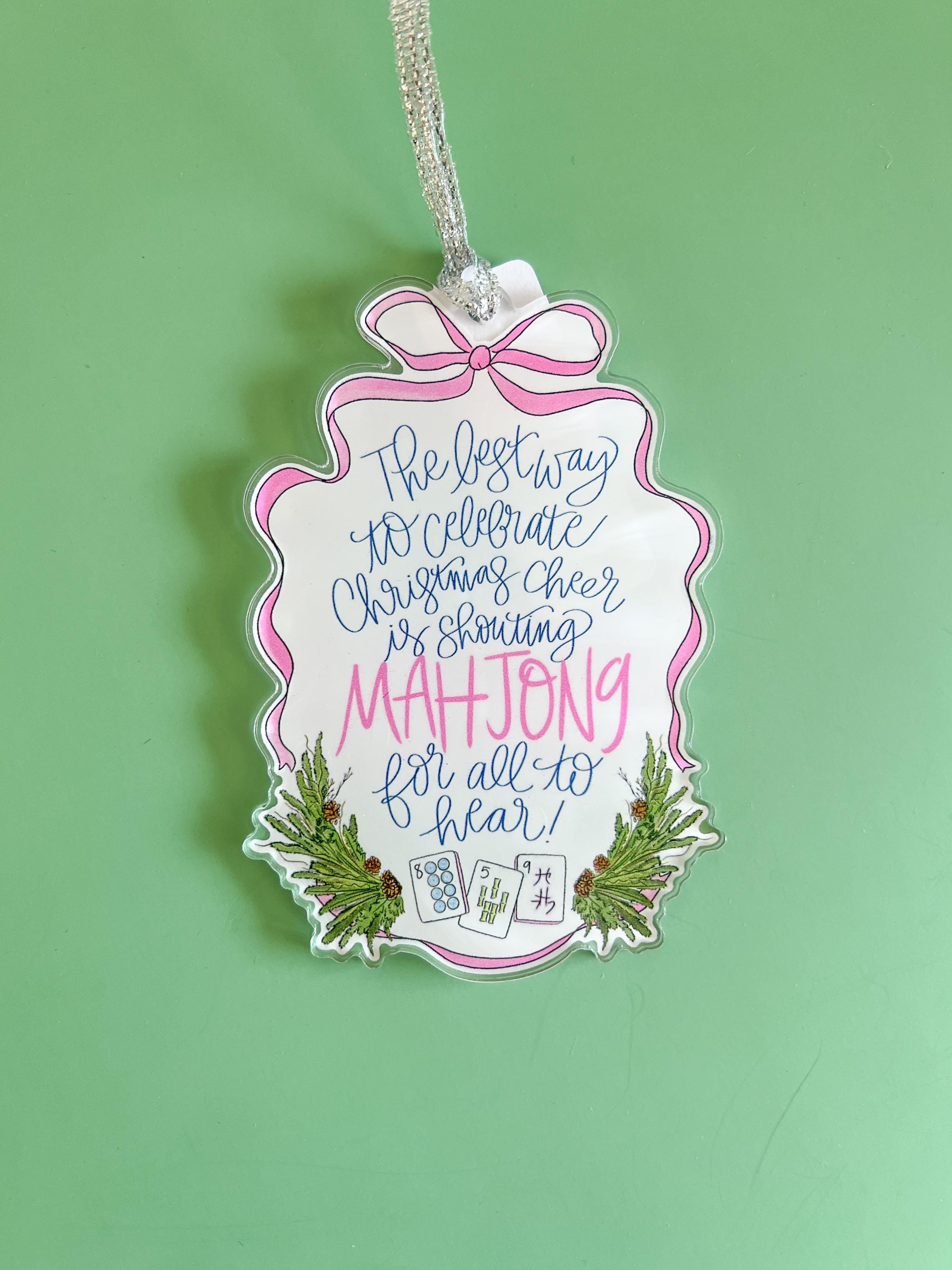 Mahjong Christmas Ornament | Funny Holiday Tree Decoration for Mahjong Lovers | Gift for Mahjong Players