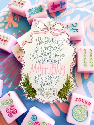 Mahjong Christmas Ornament | Funny Holiday Tree Decoration for Mahjong Lovers | Gift for Mahjong Players