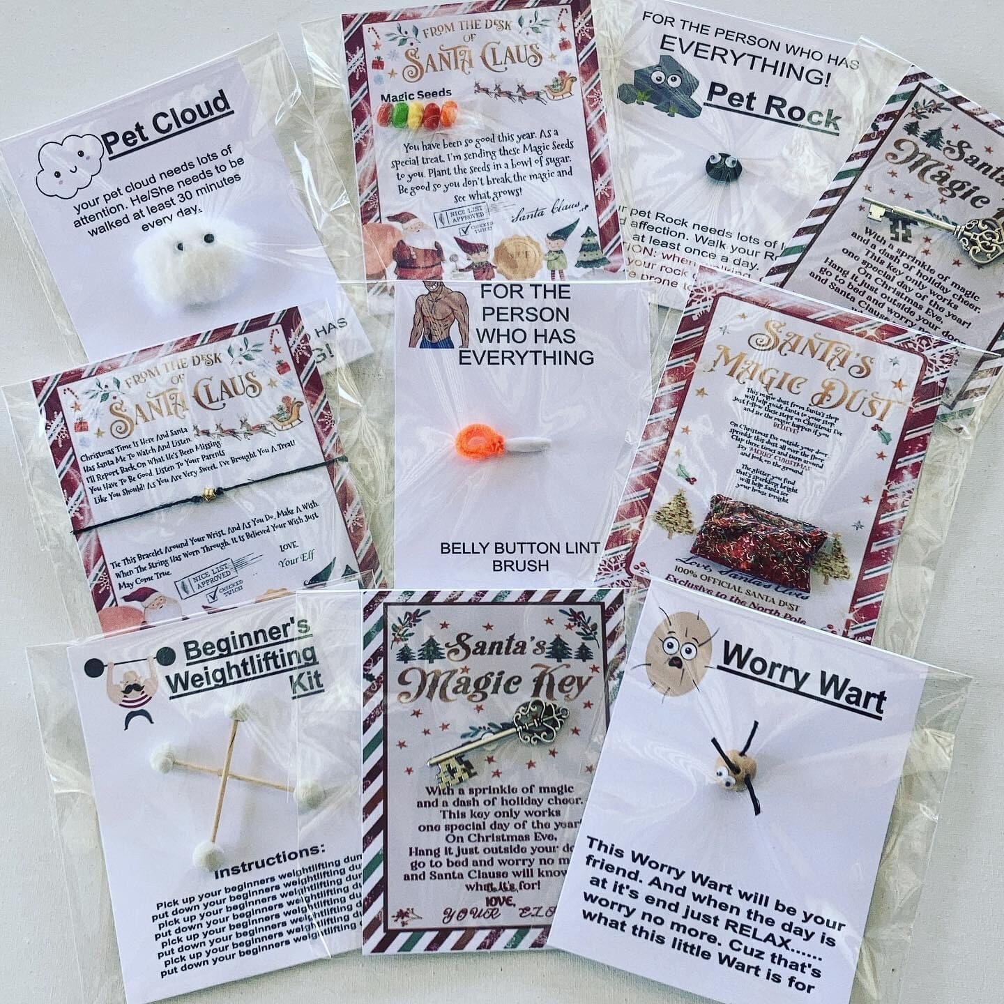 HILLARIOUS gifts, belly button cleaner, pet rock, white elephant, pet cloud, pet cloud WORRY WART, funny gift idea for him her christmas