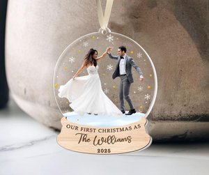 Personalized Photo Christmas Ornament: Acrylic First Christmas Keepsake