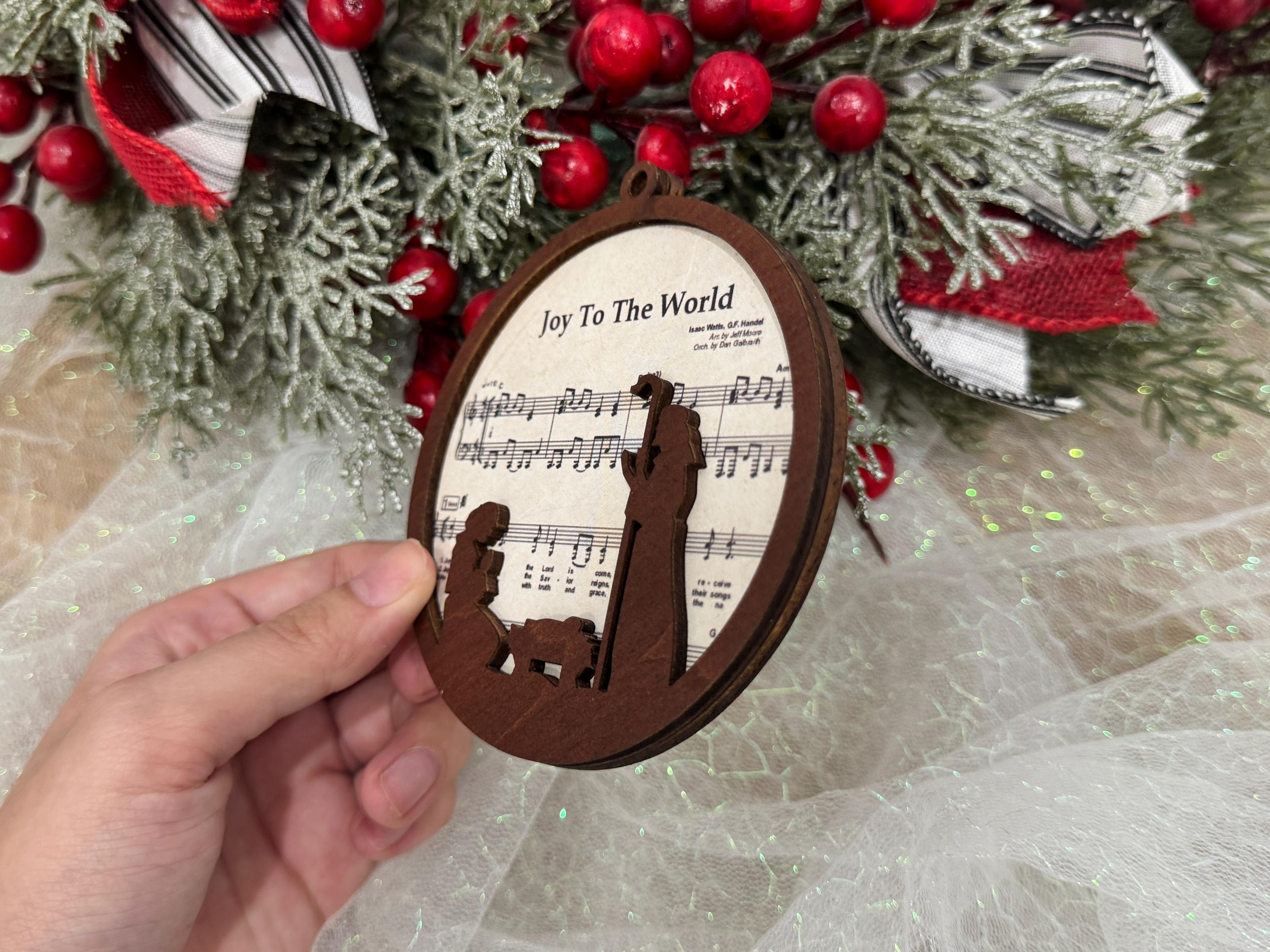 Set Of 5 Pieces Nativity Christmas Ornament 2025,Music Sheet Nativity Ornament,Religious Ornament, Meaningful Christmas Christian Gifts