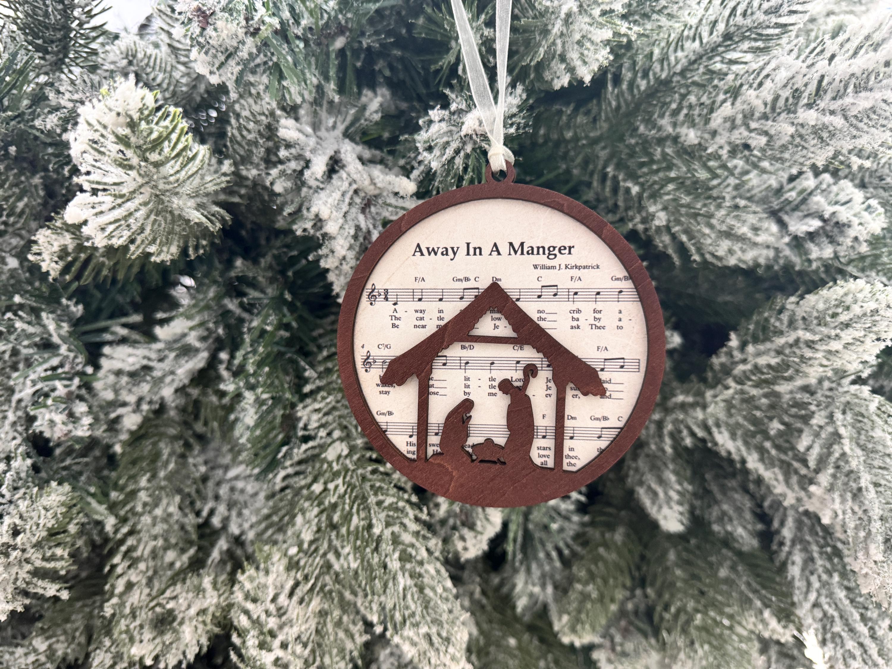 Set Of 5 Pieces Nativity Christmas Ornament 2025,Music Sheet Nativity Ornament,Religious Ornament, Meaningful Christmas Christian Gifts