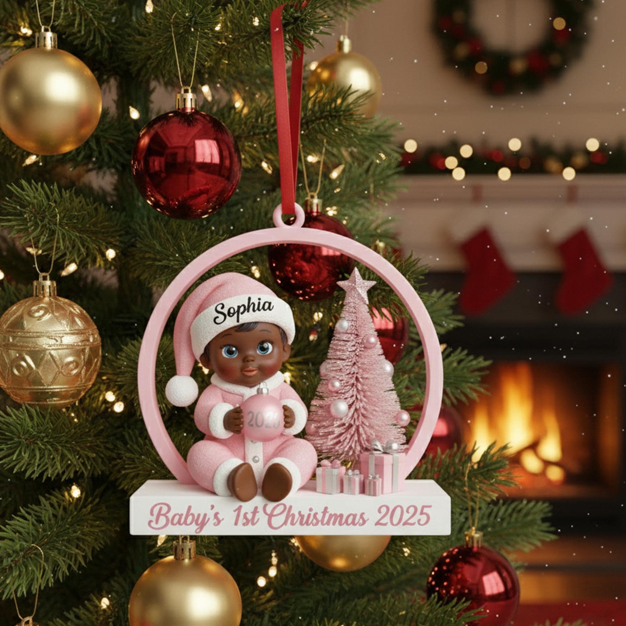 Personalized Baby’s First Christmas Ornament – Custom Acrylic Keepsake, Newborn Christmas Gift for Boys & Girls