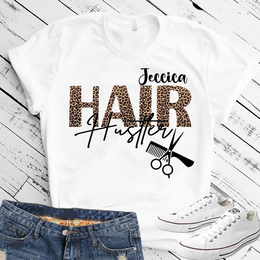 Personalized Hair Stylist Shirt, Gift for Hairdresser, Hair Hustler Shirt, Beautician Shirt, Hairdresser T-shirt, Hairdresser Shirt, Cosmetology T, Hair Hustler Sweatshirt