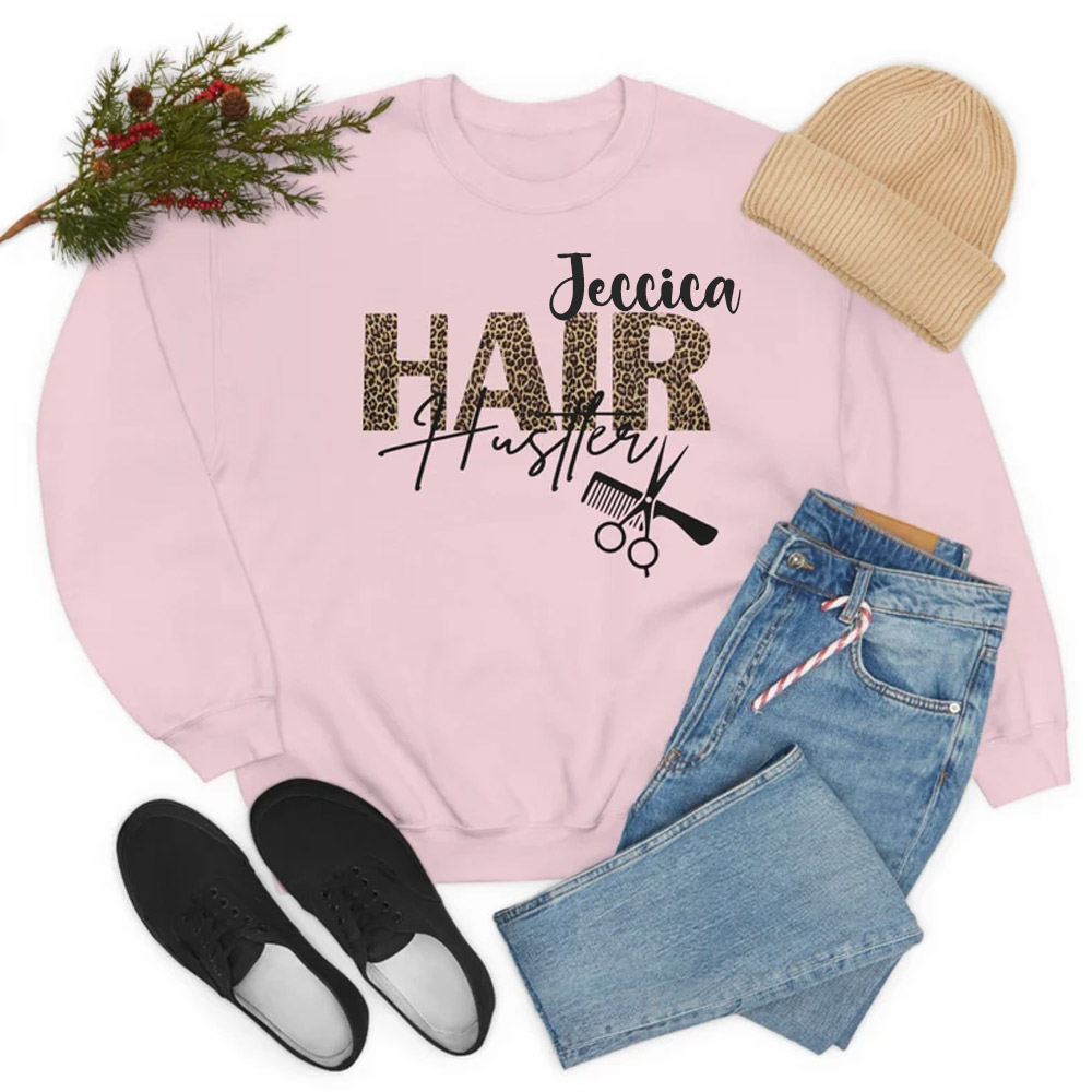 Personalized Hair Stylist Shirt, Gift for Hairdresser, Hair Hustler Shirt, Beautician Shirt, Hairdresser T-shirt, Hairdresser Shirt, Cosmetology T, Hair Hustler Sweatshirt