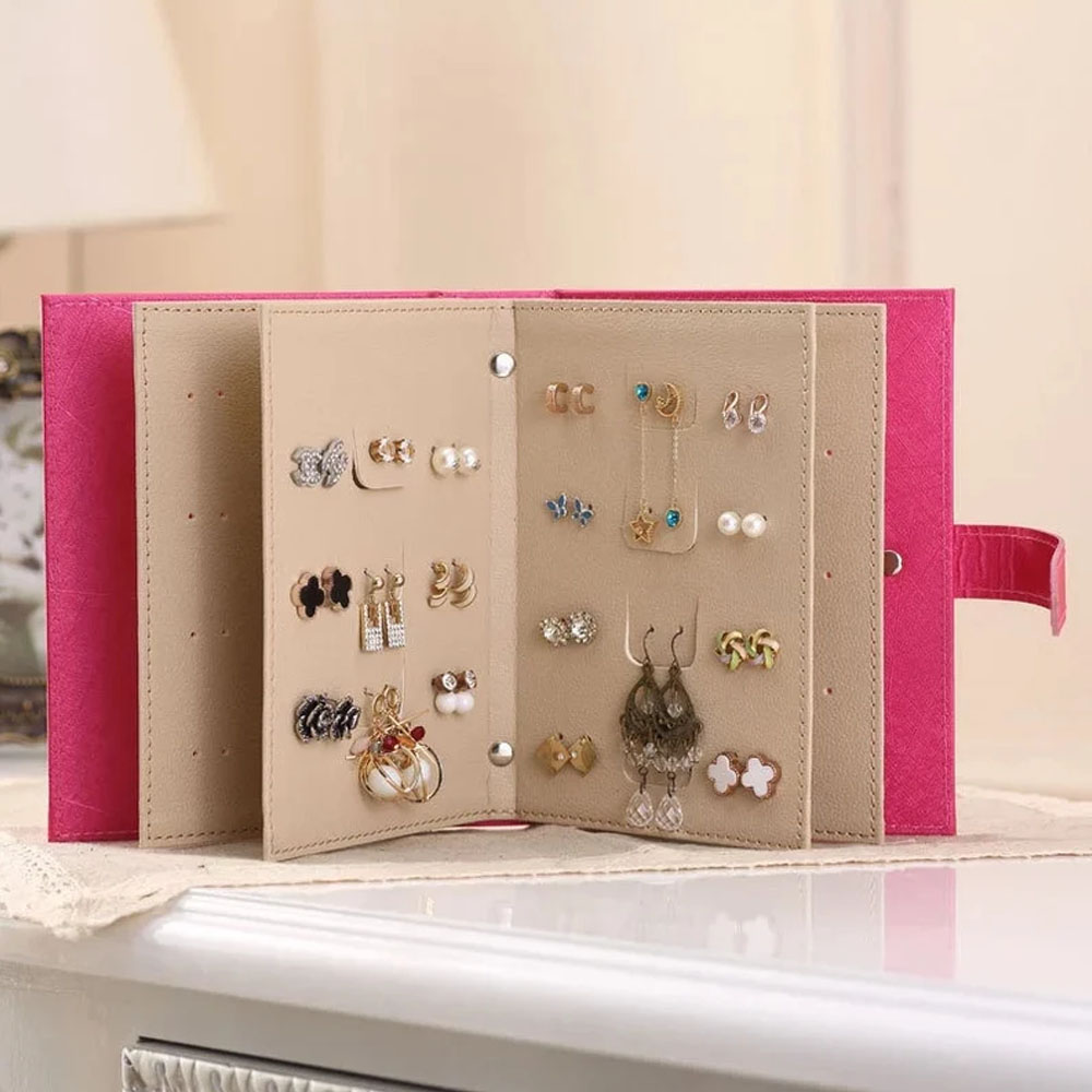 Custom Earring Book Case, Jewelry Organizer Book, Good for Travelling, Earring Travel Book, Portable Earring Storage