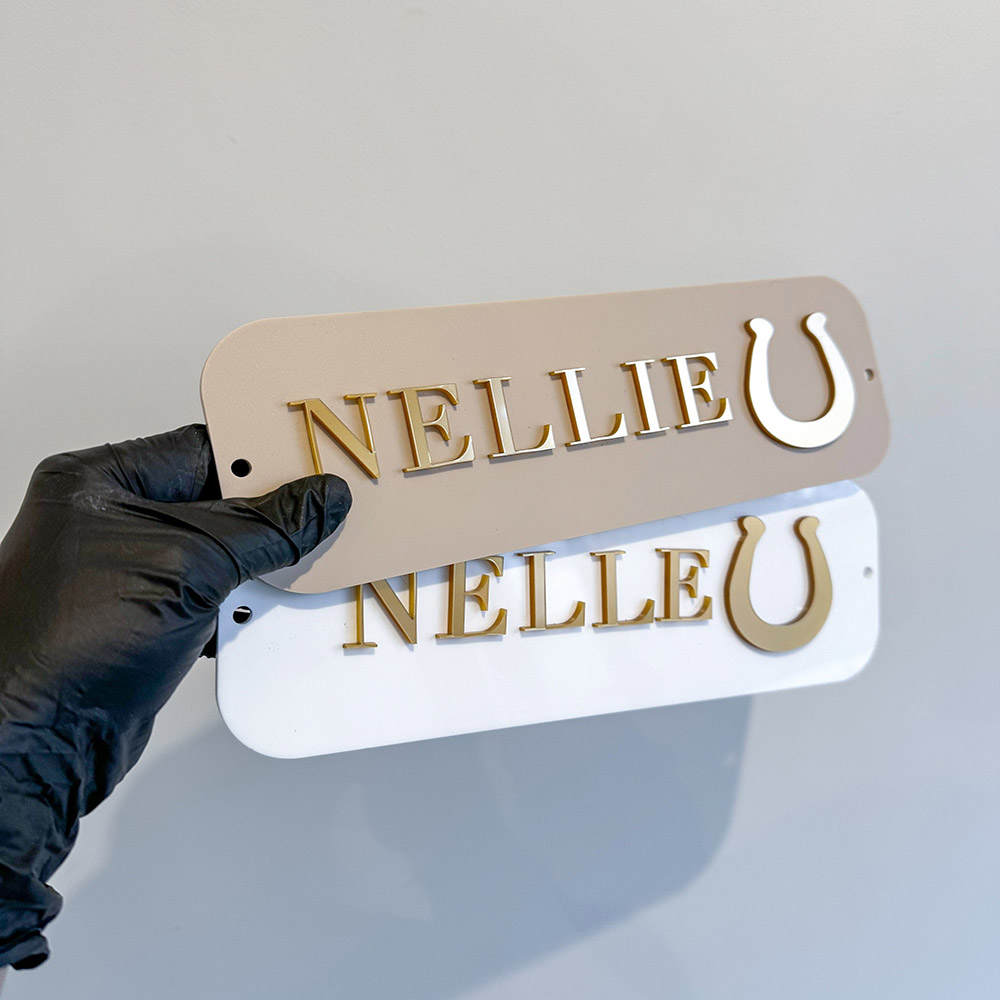 Personalized Stable Sign, Acrylic Durable Stall Name Plate, Horse Door Sign