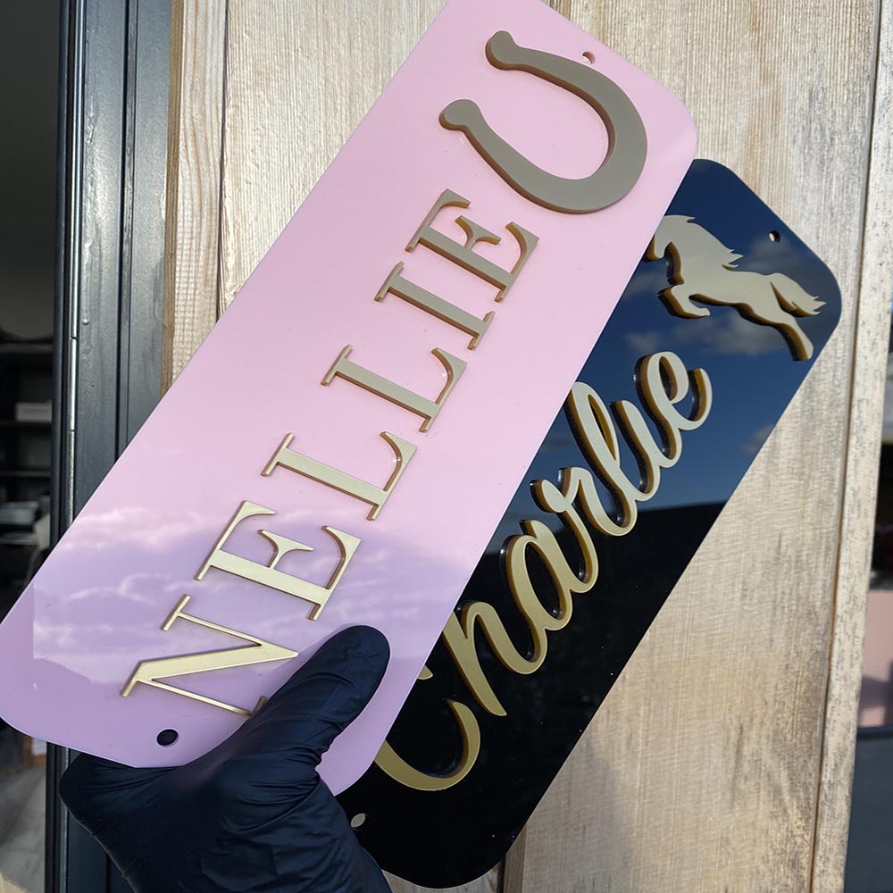 Personalized Stable Sign, Acrylic Durable Stall Name Plate, Horse Door Sign