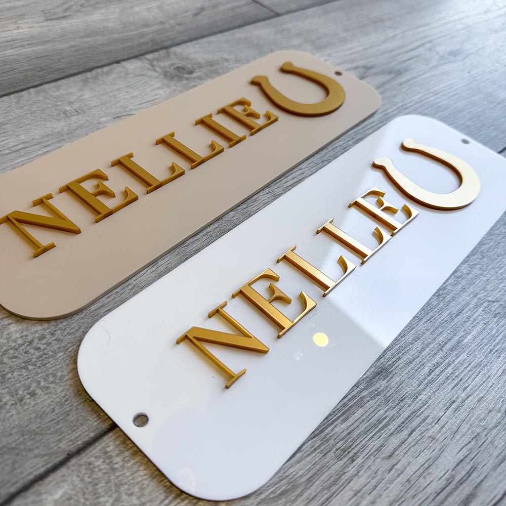 Personalized Stable Sign, Acrylic Durable Stall Name Plate, Horse Door Sign