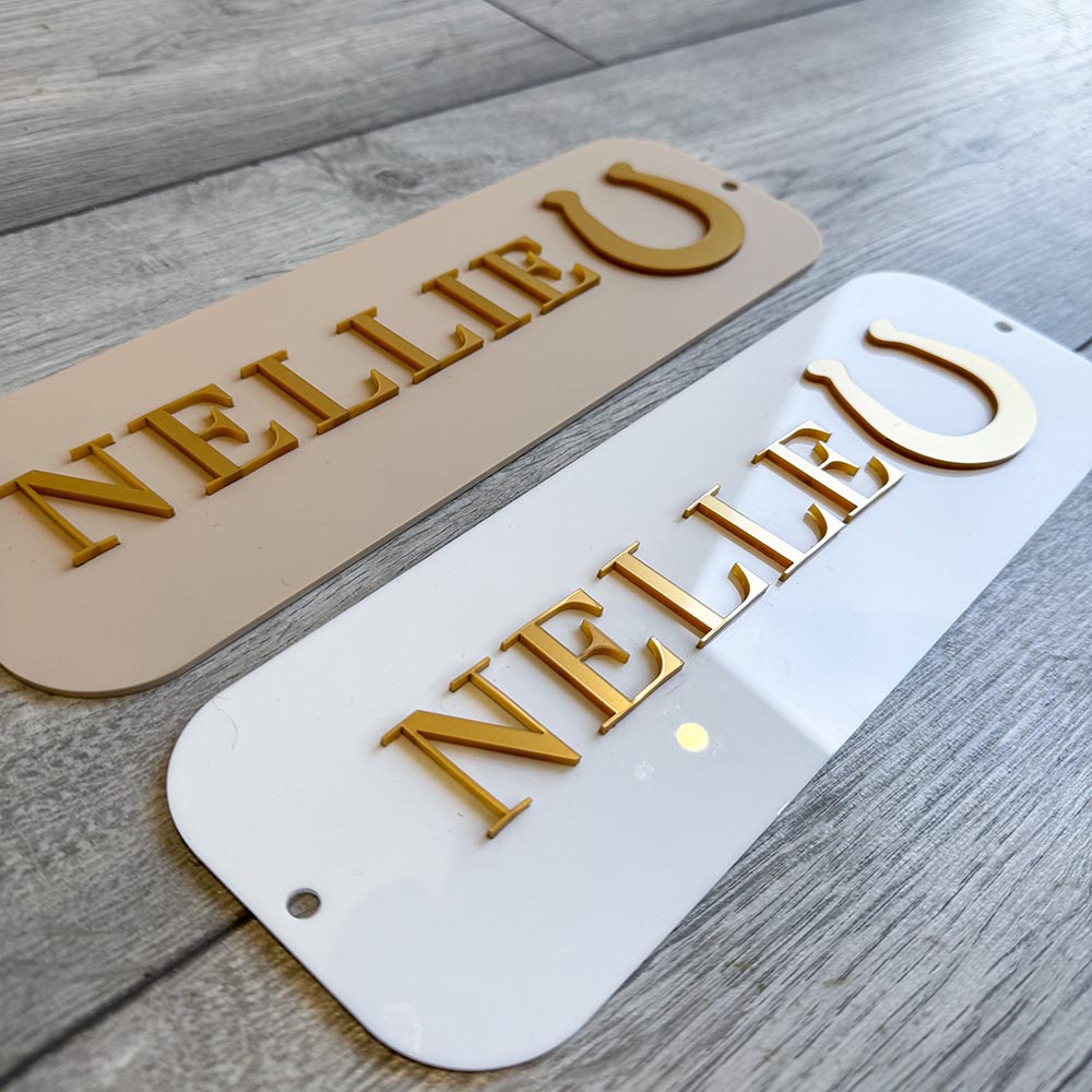 Personalized Stable Sign, Acrylic Durable Stall Name Plate, Horse Door Sign
