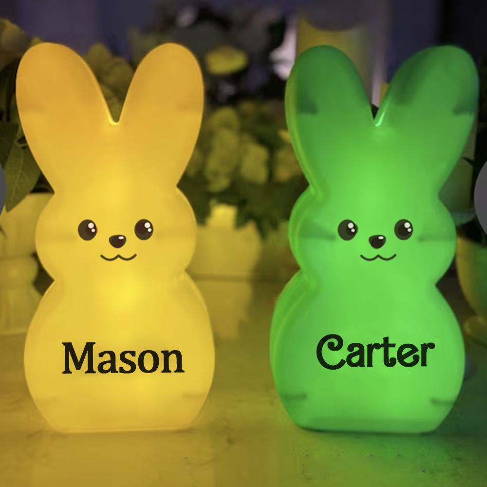 Personalized Easter Bunny LED Light, Kids Easter Basket Stuffer, Baby's First Easter Gift, Kids Easter Gift, Easter Bunny Decor, Spring