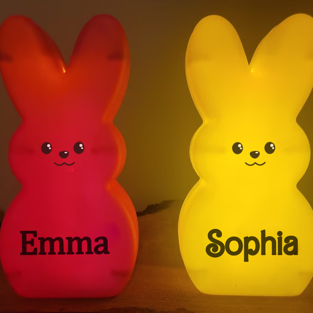 Personalized Easter Bunny LED Light, Kids Easter Basket Stuffer, Baby's First Easter Gift, Kids Easter Gift, Easter Bunny Decor, Spring