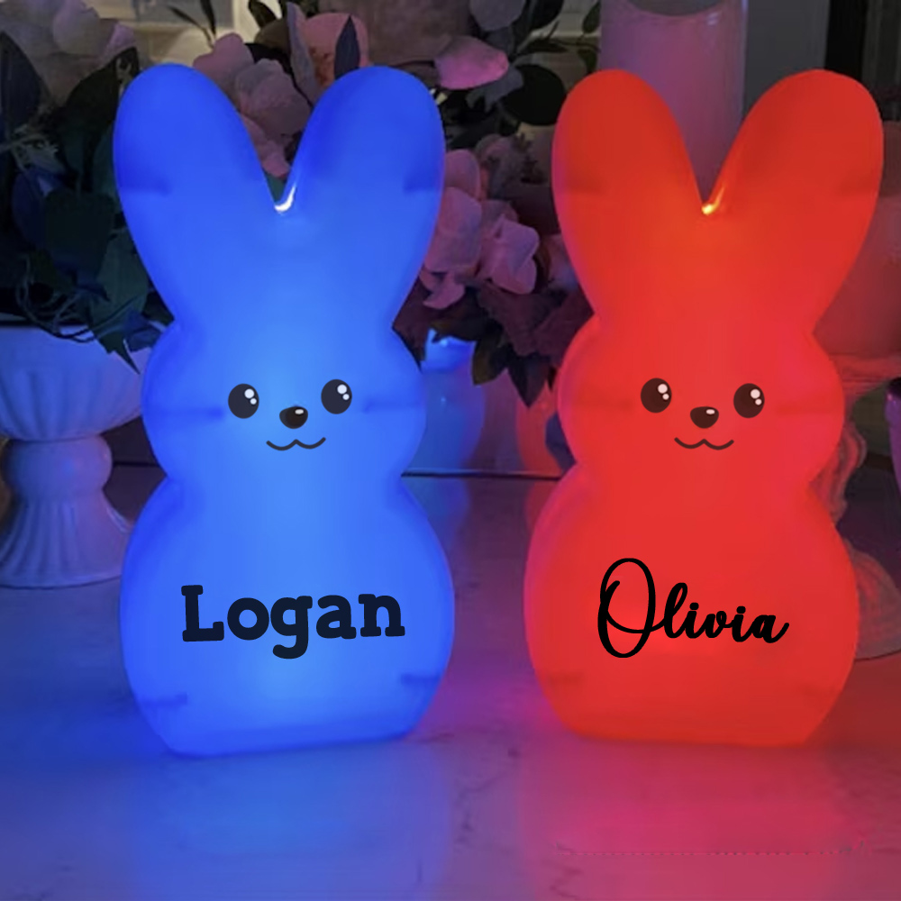 Personalized Easter Bunny LED Light, Kids Easter Basket Stuffer, Baby's First Easter Gift, Kids Easter Gift, Easter Bunny Decor, Spring