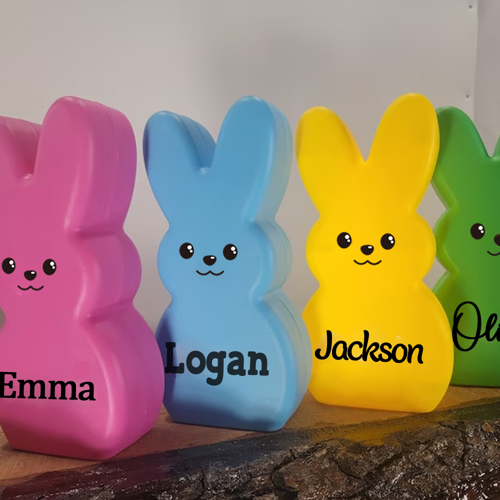 Personalized Easter Bunny LED Light, Kids Easter Basket Stuffer, Baby's First Easter Gift, Kids Easter Gift, Easter Bunny Decor, Spring