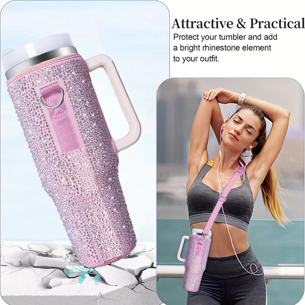 Tumbler Pouch Water Bottle Pouch Water Bottle Carrier Travel Accessory for Stanley Accessories for Hiking Gift Camping Gift for Mom