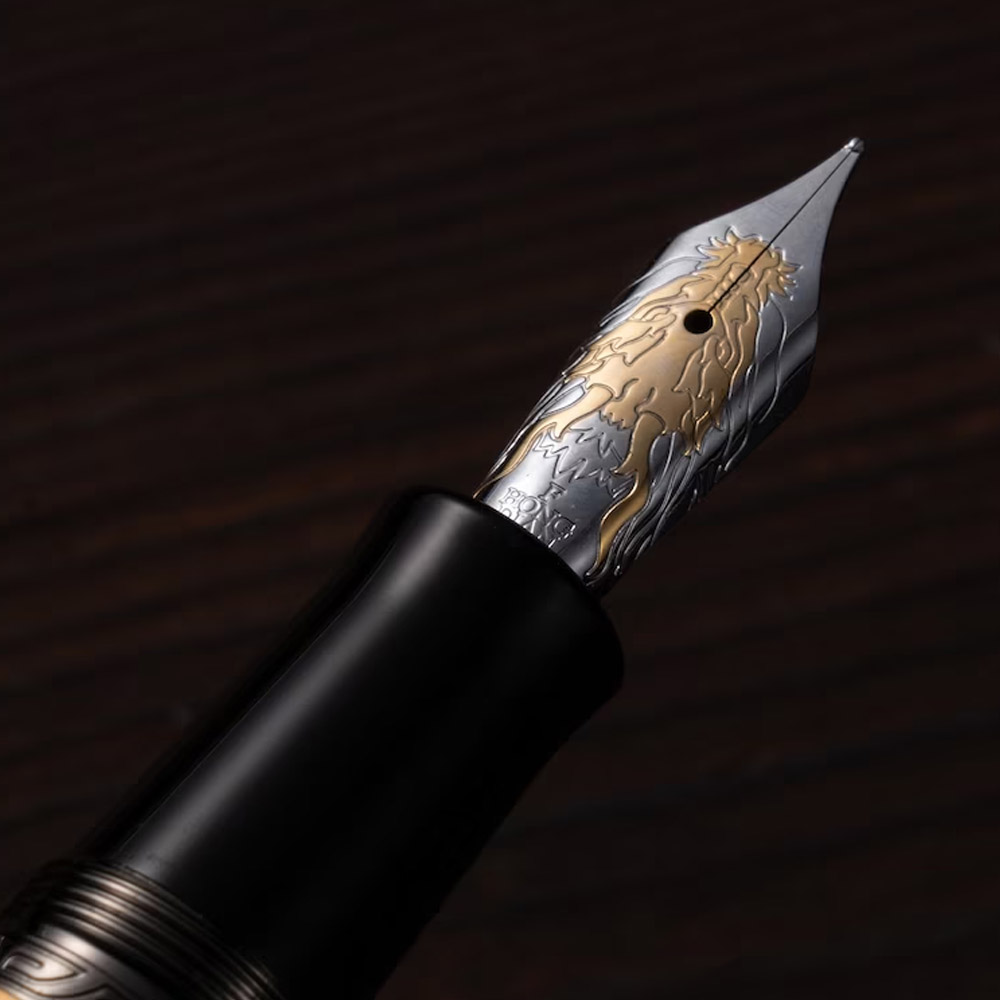 Custom Birthstone Fountain Pen, Fountain Pen with Dragon