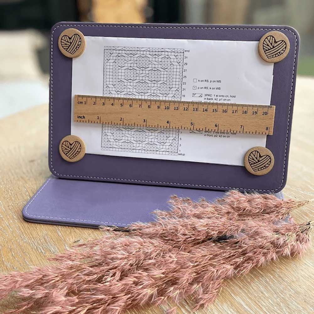 Chart Holder, Folding Magnetic Knitted Chart Holder, Knitting Notions, Knitting Tools, Knitting Chart Holder, Crafttools, Mother's Day Gift