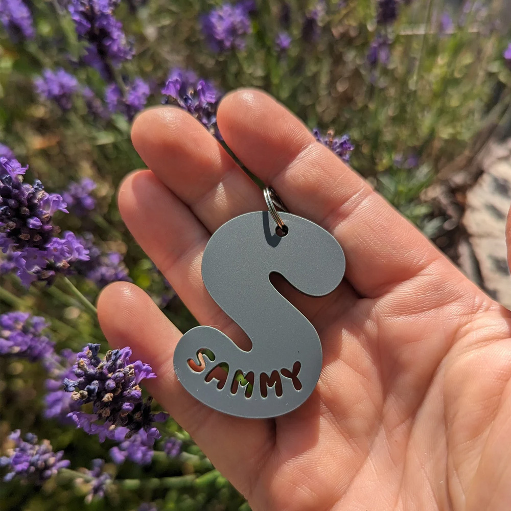 Personalized Chunky Bubble Letter Name Keyring, Bag Tag