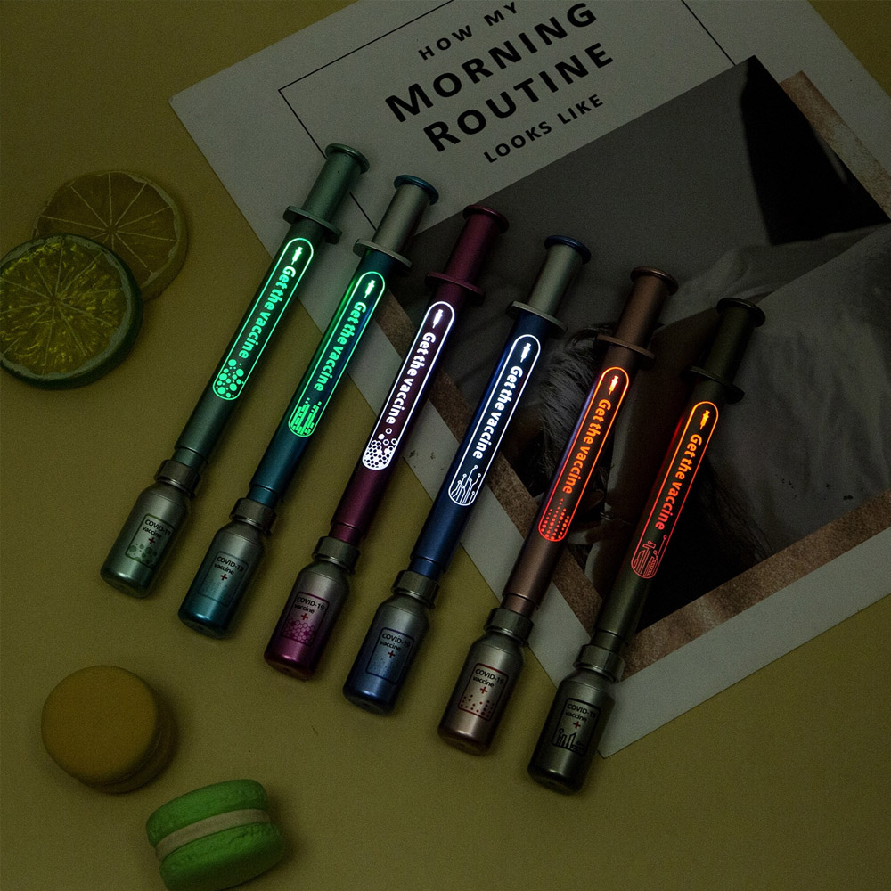 Personalized Luminous Syringe Shape Pen, Handmade Unique Novelty Stationery, School & Office Supplies, Graduation Gift for Nurse Doctor Dentist Student