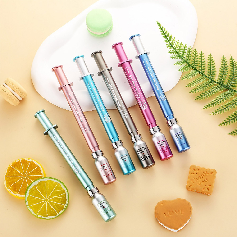 Personalized Luminous Syringe Shape Pen, Handmade Unique Novelty Stationery, School & Office Supplies, Graduation Gift for Nurse Doctor Dentist Student