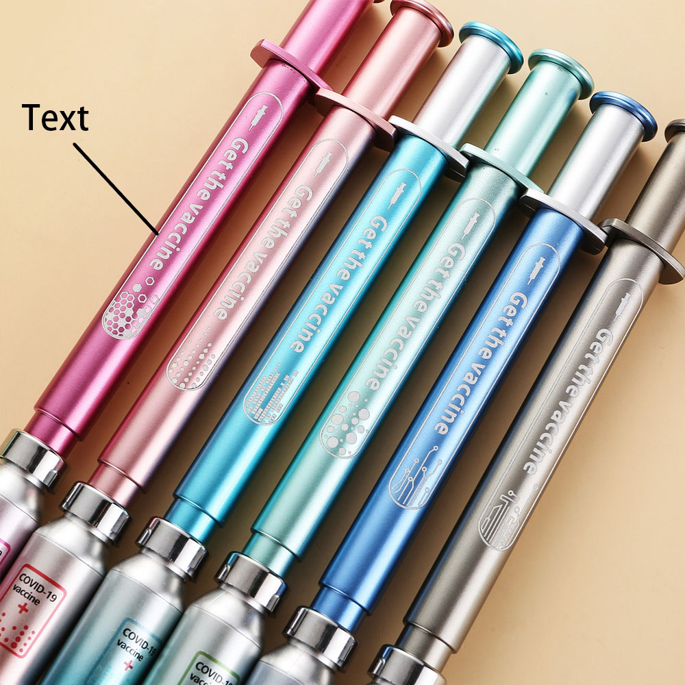 Personalized Luminous Syringe Shape Pen, Handmade Unique Novelty Stationery, School & Office Supplies, Graduation Gift for Nurse Doctor Dentist Student