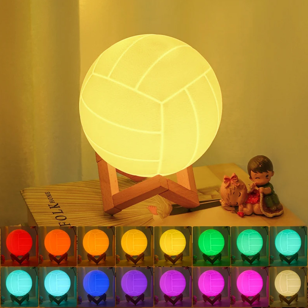 Personalized Volleyball Night Light, Multiple Color Lights Lamp, Graduation Gifts for Kids, Unique Gifts for Him/Her