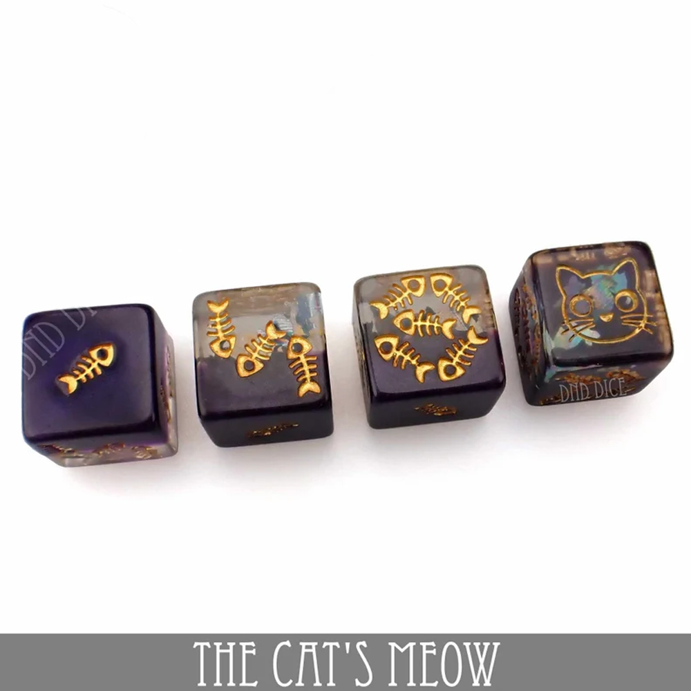 The Cat's Meow Exclusive 11 Dice Set, Kitty Cat Faces