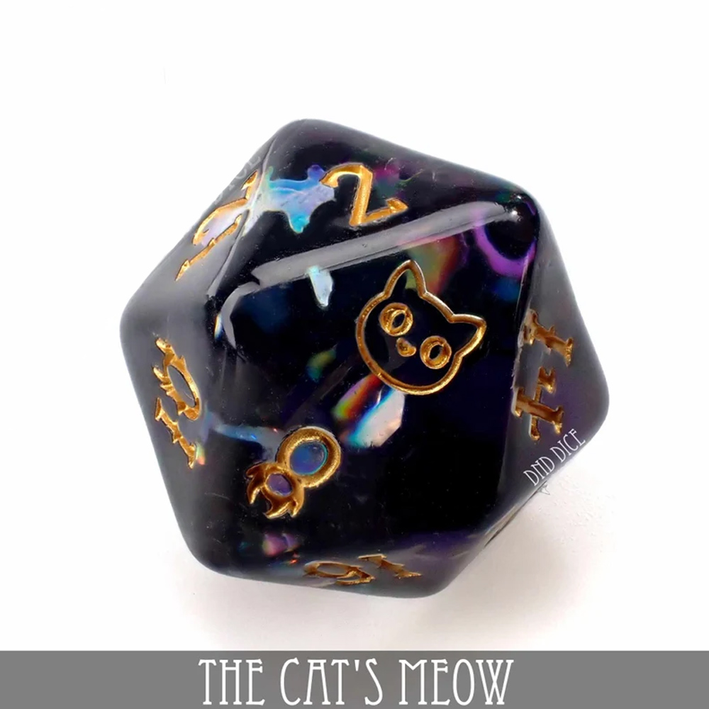 The Cat's Meow Exclusive 11 Dice Set, Kitty Cat Faces