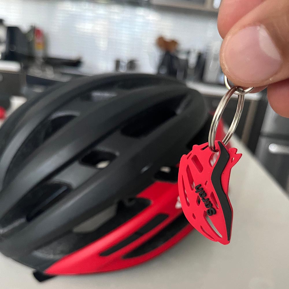 Personalized Name Bike Helmet Keychain, 3D Printed Sport Keyrings, Bike Backpack Tags, Mtb Team Gift, Gift for Rider