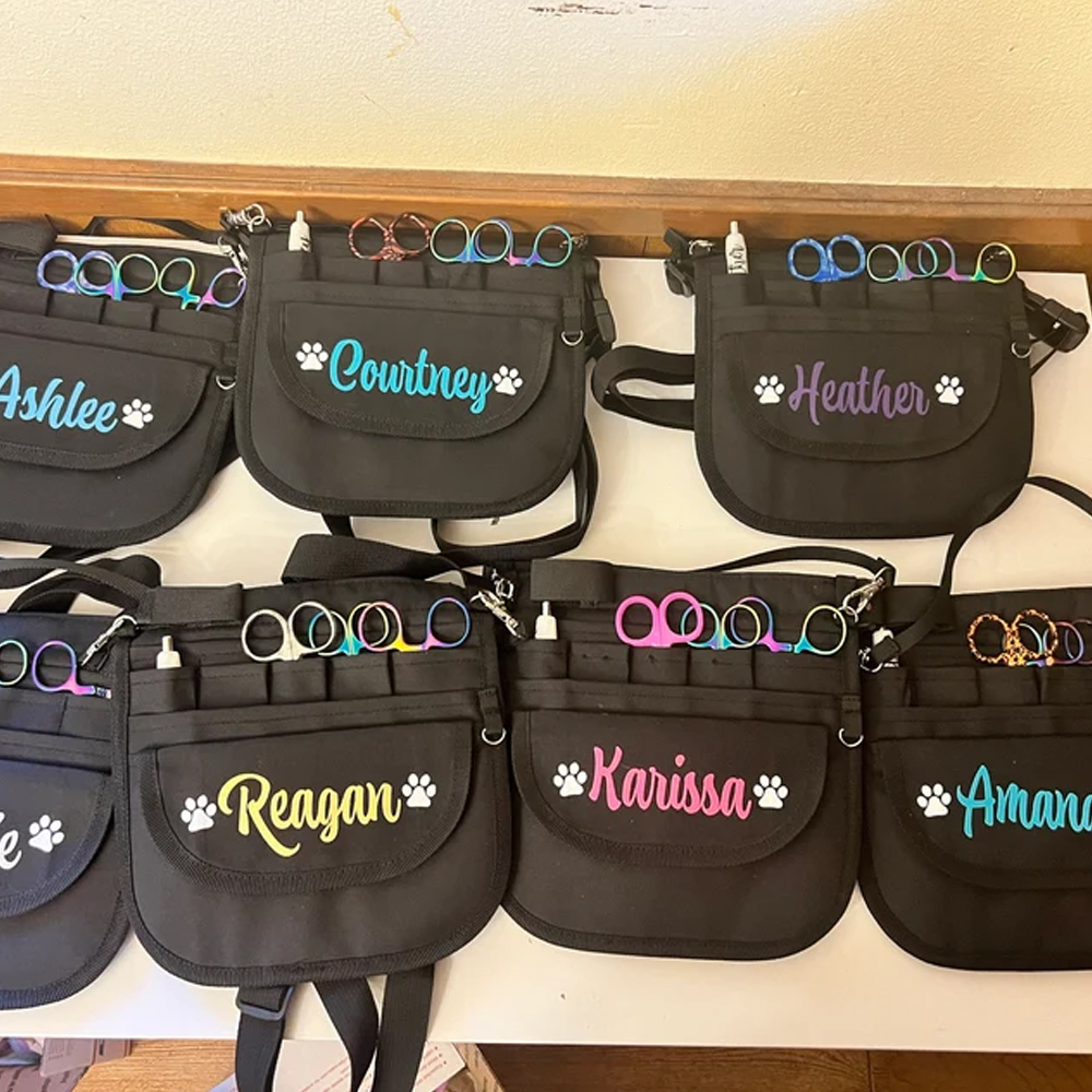 Custom Name Vet Tech Fanny Pack, Multi-color Vet Tech Tool Belt, Vet Tool Organizer Bag, Gift for Vet Tech/Assistant