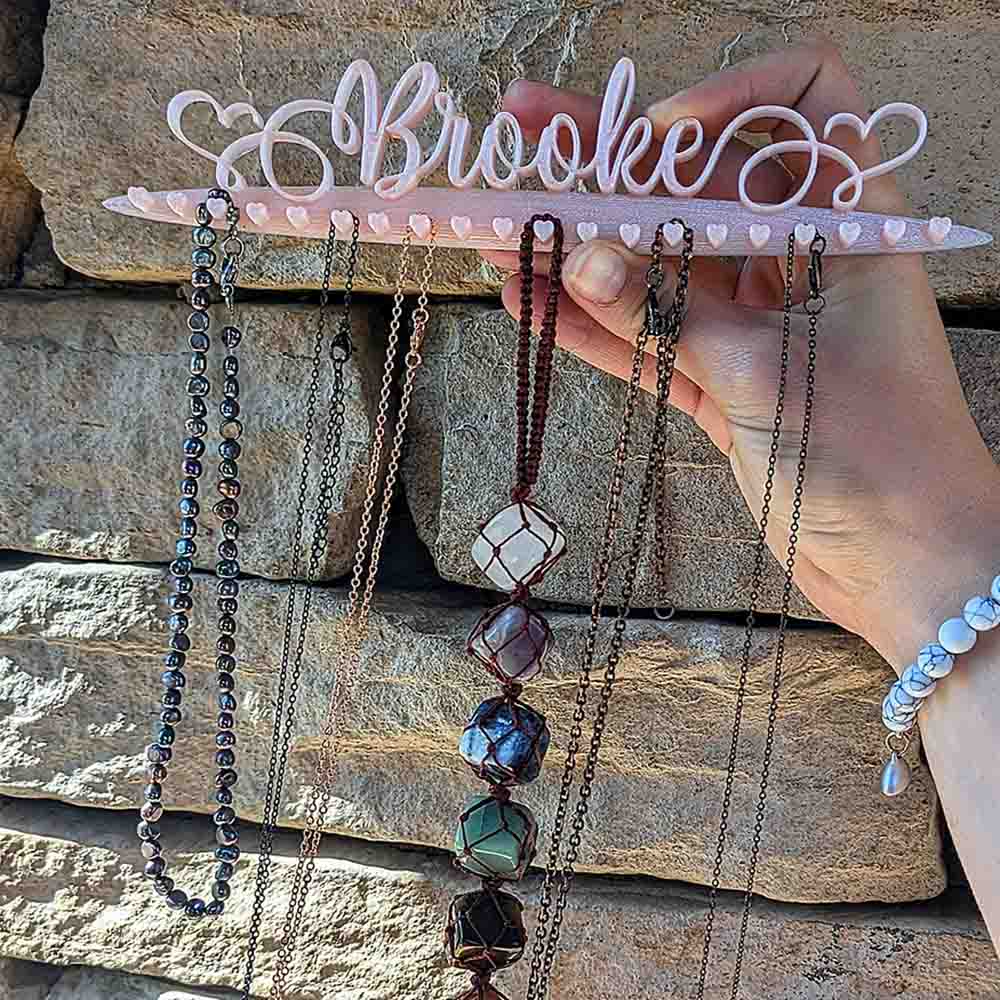 Personalized Name Necklace Holder, Custom Jewelry Hanger, Keepsake Jewelry Organizer, Best Friend Gift,  Unique Gift for Her