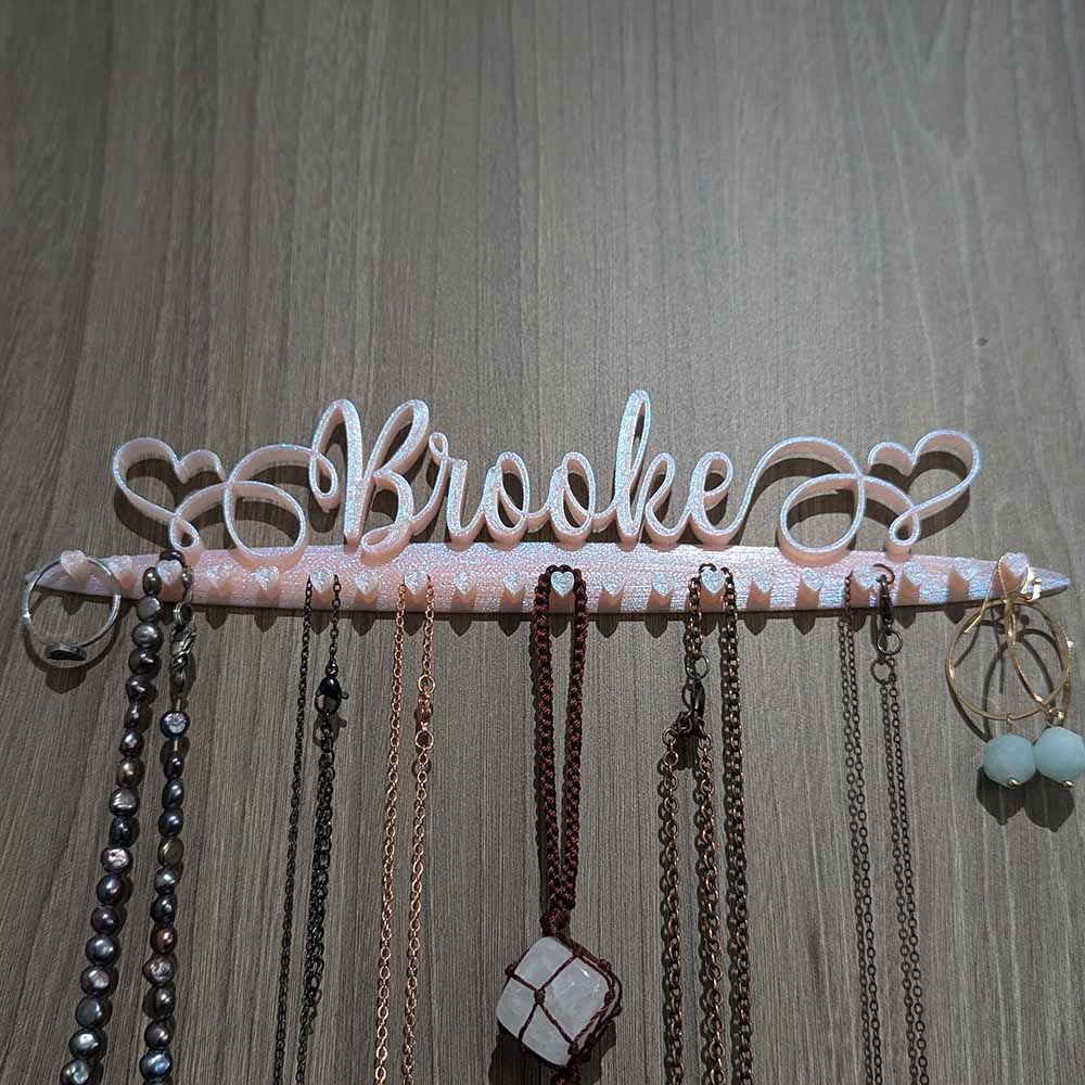 Personalized Name Necklace Holder, Custom Jewelry Hanger, Keepsake Jewelry Organizer, Best Friend Gift,  Unique Gift for Her