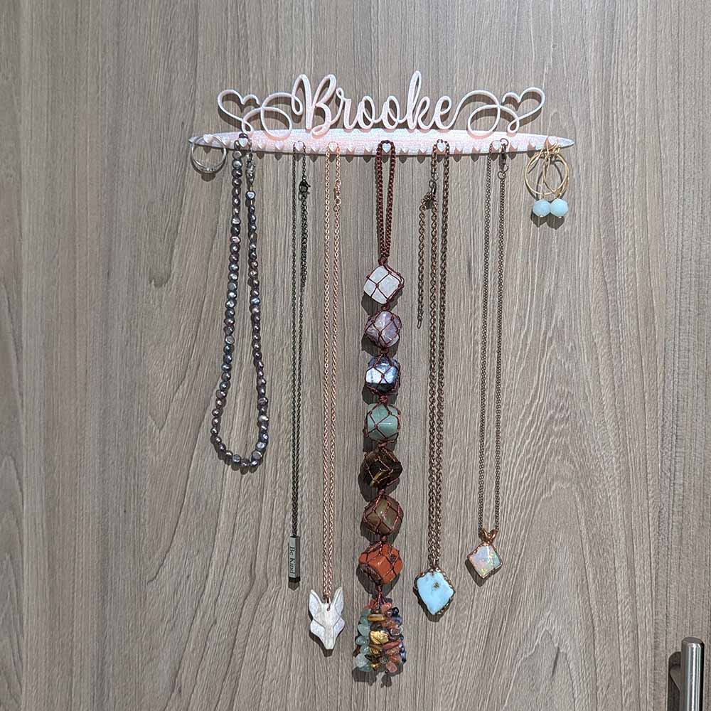 Personalized Name Necklace Holder, Custom Jewelry Hanger, Keepsake Jewelry Organizer, Best Friend Gift,  Unique Gift for Her