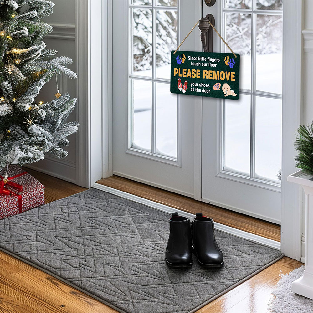 Baby Sleeping Signs with Rope, Please Do Not Ring Doorbell Sign, Please Remove Your Shoes Sign, Door Decoration, Gifts for Families with Children