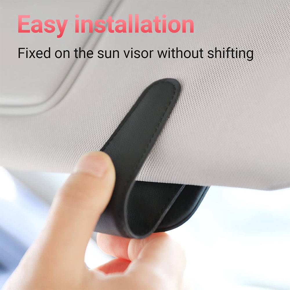 Personalized Photo Eyeglasses Holder for Car, Custom Cat Head Print Car Sunglass Holder,  Car Gadgets for Car Visor, Car Accessories for Cat Owners