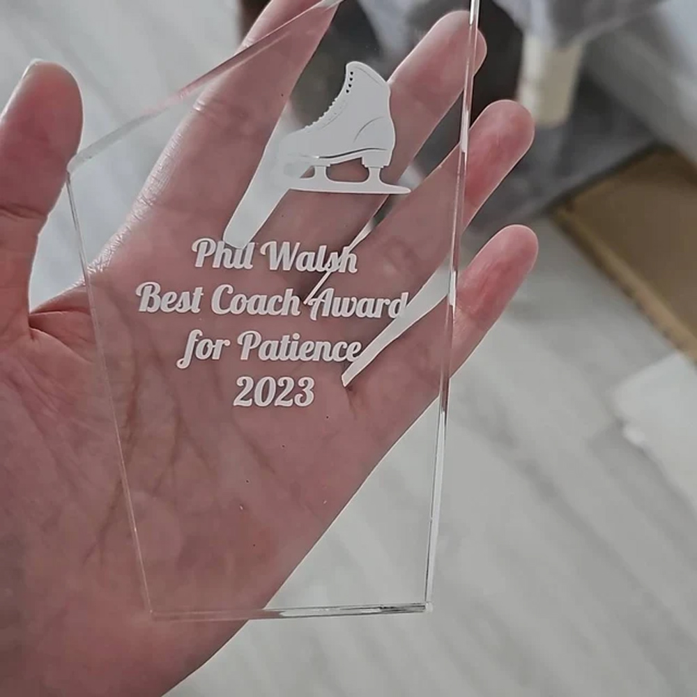 Personalised Glass Award Trophy Award Plaque, Various Trophies and Styles