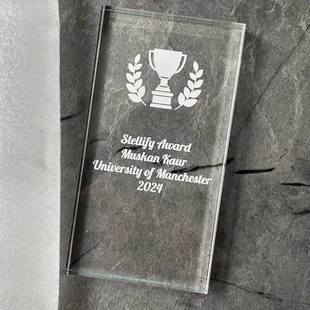 Personalised Glass Award Trophy Award Plaque, Various Trophies and Styles