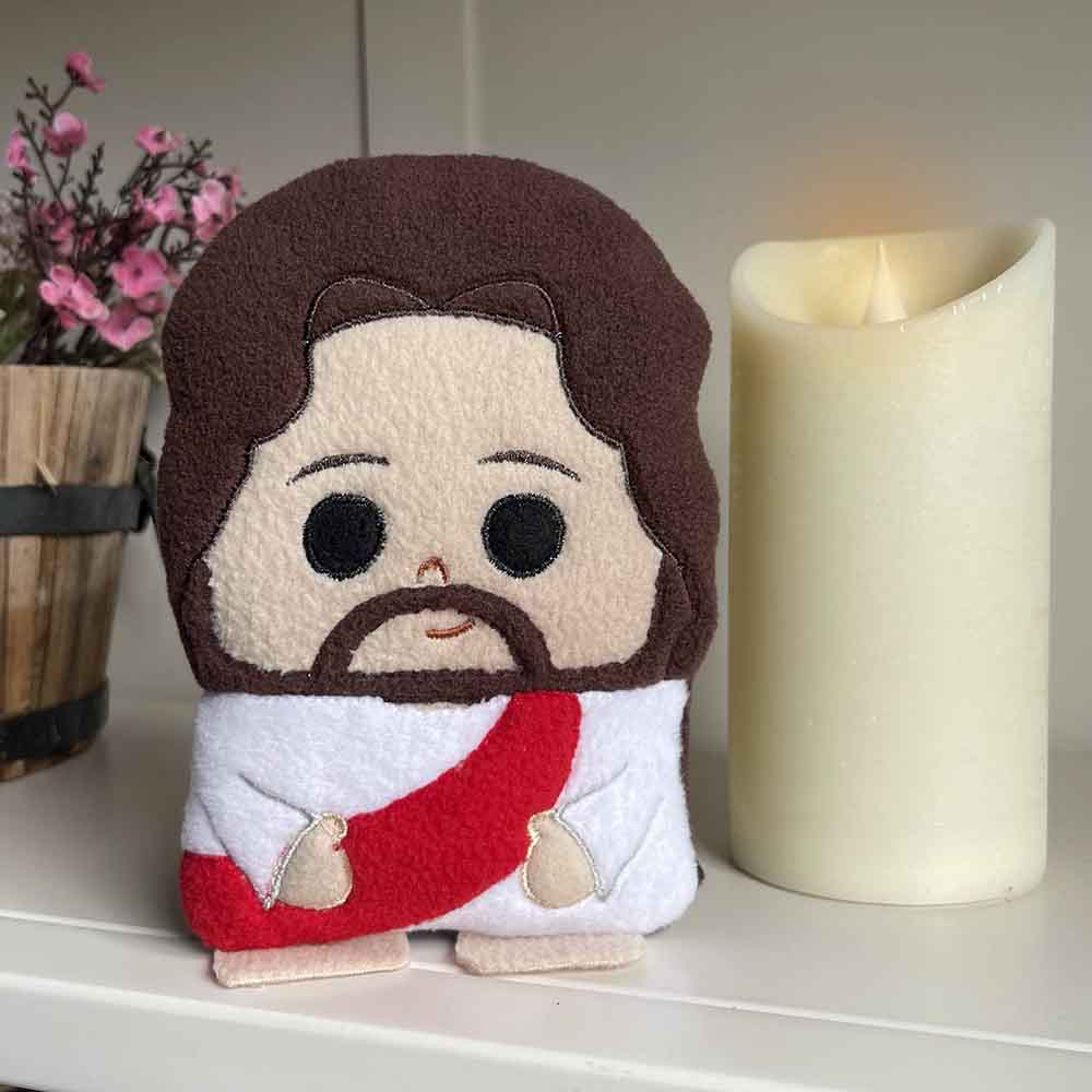 Personalized Message Jesus Plushie, Cute Jesus Plush, Doll for Baptism/Birthday, Custom Present for Religious