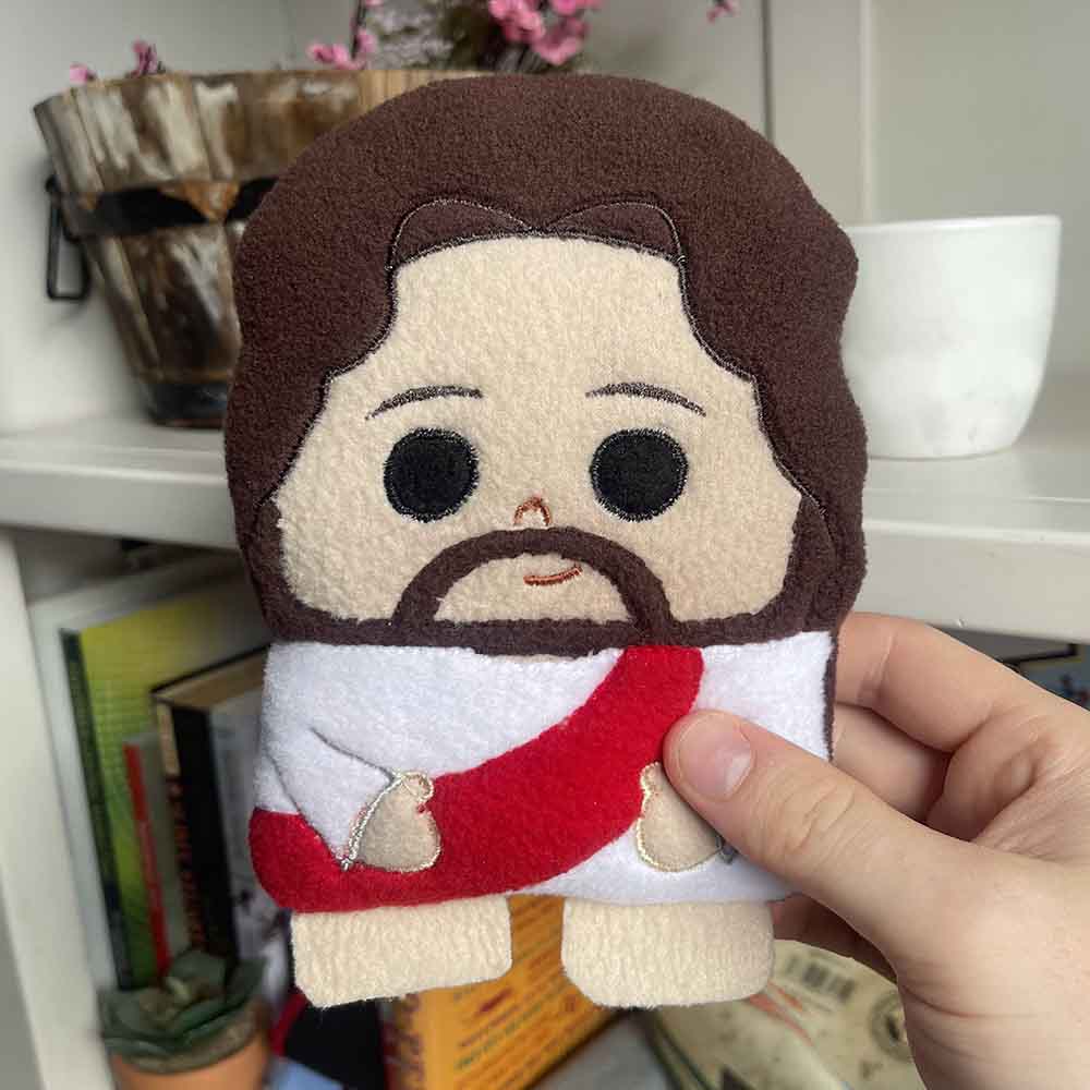 Personalized Message Jesus Plushie, Cute Jesus Plush, Doll for Baptism/Birthday, Custom Present for Religious