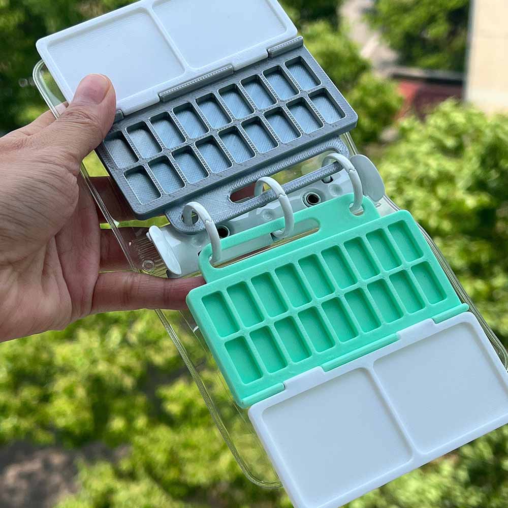 Portable Watercolor Box, Travel Pocket Watercolor Pencils, Art Supplies, Mini Palette, Gifts for Artists, Gifts for Painters