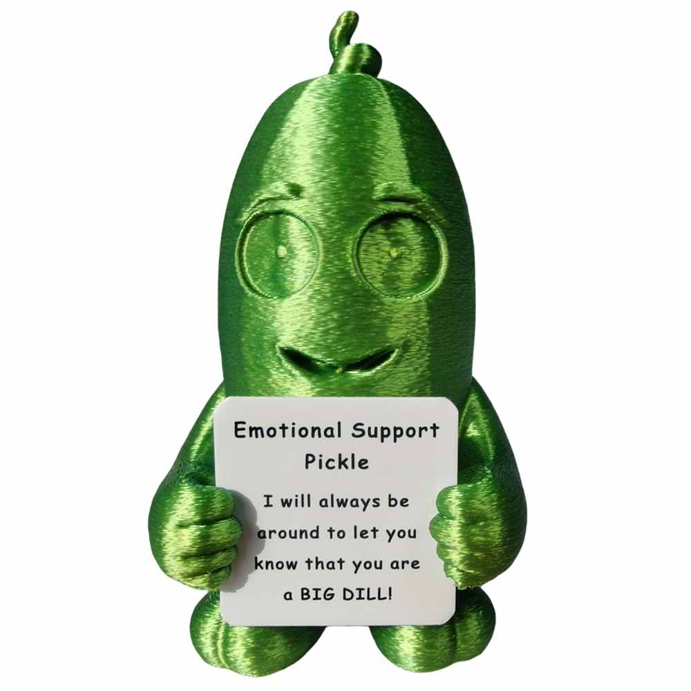 3D Printed Emotional Support Pickle Nuggets Cucumber Ornament, Positive Cute Funny Gifts