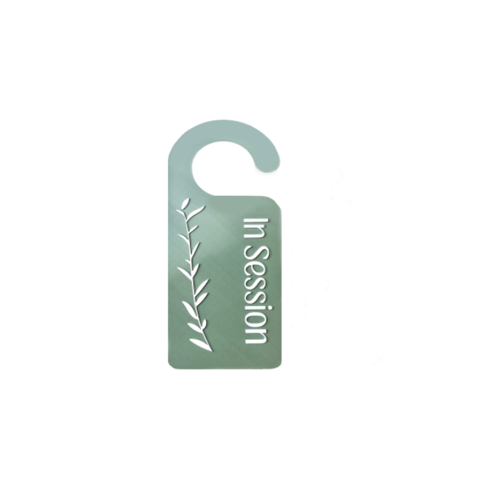 (Set of 2pcs) In Session Door Hanger, Custom Color Professional Office Sign