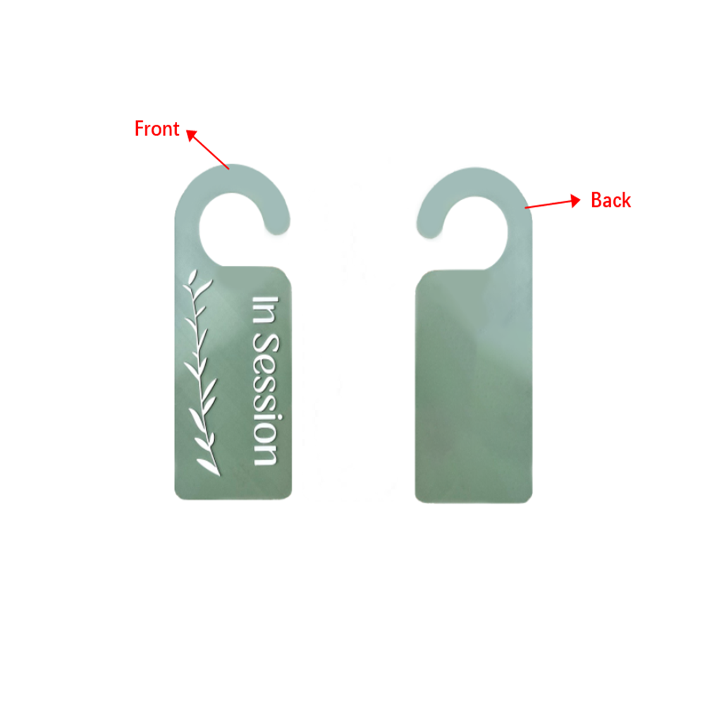 (Set of 2pcs) In Session Door Hanger, Custom Color Professional Office Sign